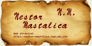 Nestor Mastalica vizit kartica